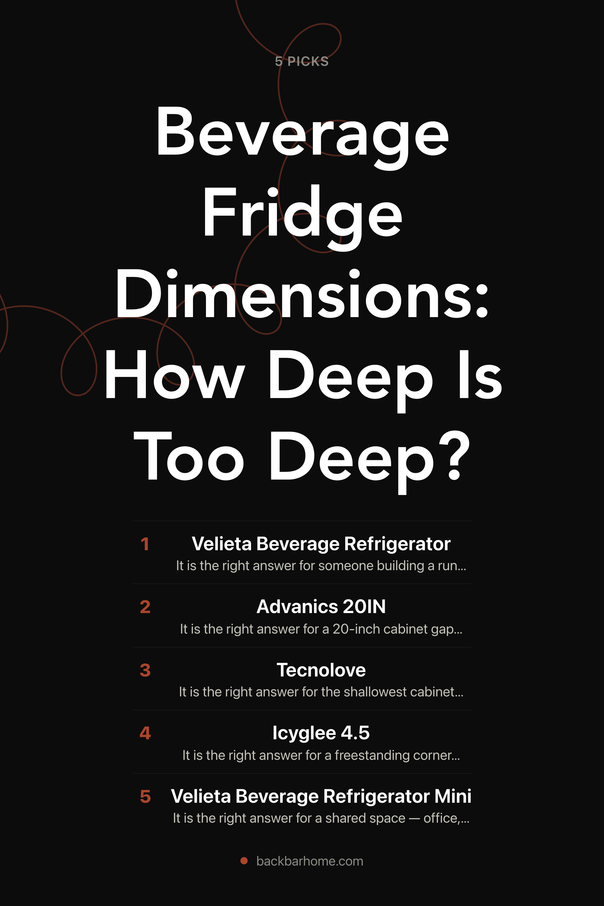 Beverage Fridge Dimensions: How Deep Is Too Deep? — the picks, as a saveable list