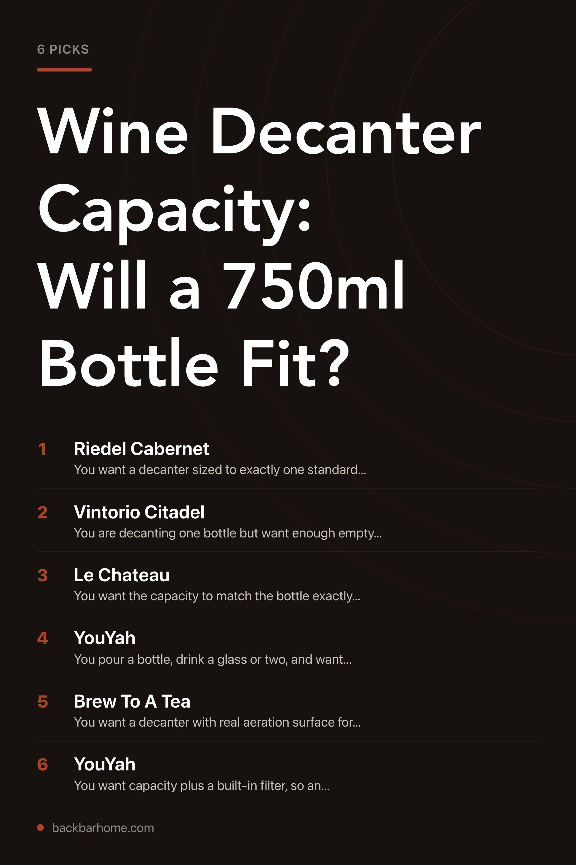 Wine Decanter Capacity: Will a 750ml Bottle Fit? — the picks, as a saveable list